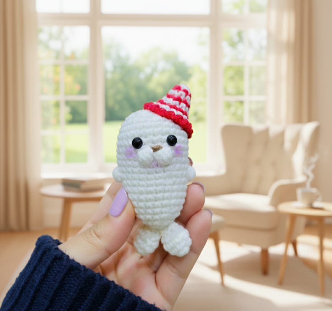 Cute Christmas Seal Amigurumi – Easy Crochet Pattern (PDF)